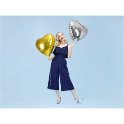 Lufi szív fólia 61 cm ezüst