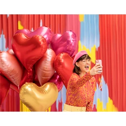 Lufi szív fólia 75x64,5 cm piros