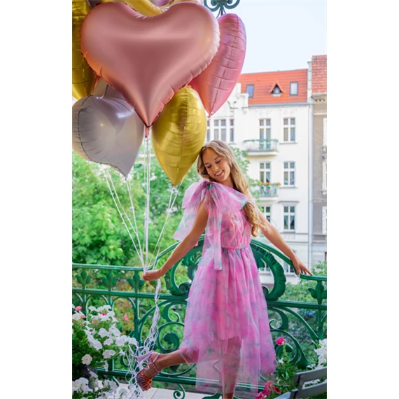 Lufi szív fólia 75x64,5 cm világos rózsaszín