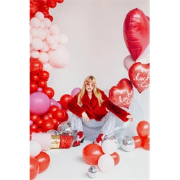 Lufi szív fólia ``Kocham Cię`` 45 cm mix