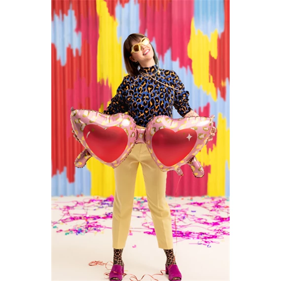 Lufi szív szemüveg fólia 115,5x52 cm mix