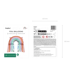 Lufi szivárvány rojttal 38x41 cm mix S/3