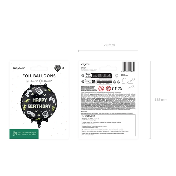 Lufi tábla Boldog születésnapot 35x35 cm mix