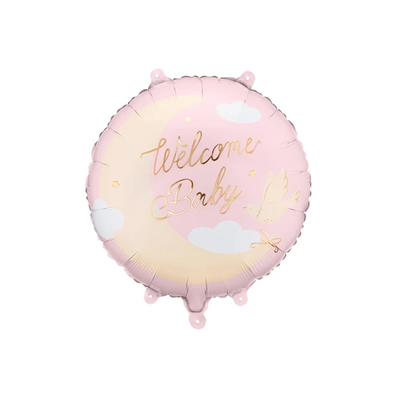 Lufi tablet Üdvözlünk Baba, 35x35 cm világos rózsaszín