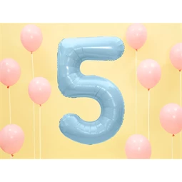 Lufi 5-ös szám fólia 86 cm világoskék