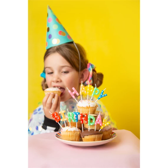 Party kalapok pöttyös, mix, 16 cm S/6