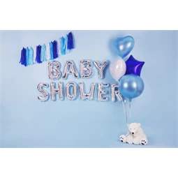 Lufi w betű fólia 35 cm ezüst
