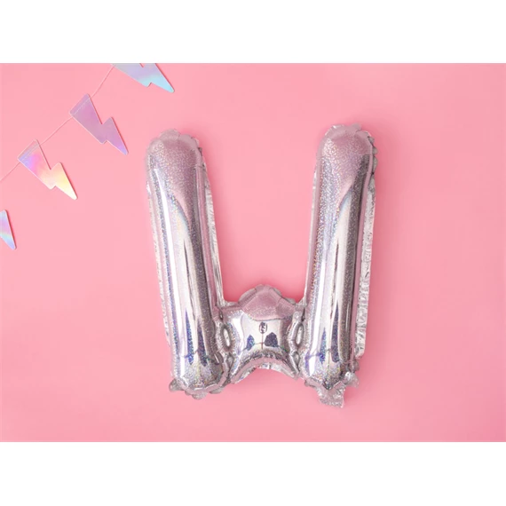 Lufi w betű fólia 35 cm irizáló