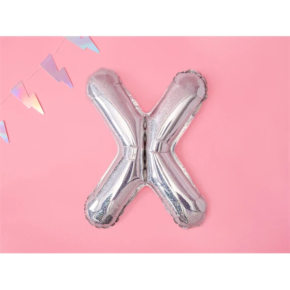 Lufi x betű fólia 35 cm irizáló