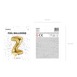 Lufi z betű fólia 35 cm arany