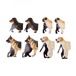 Mágneses könyvjelző, kutyák 5,2x6,4x0,5 cm S/5