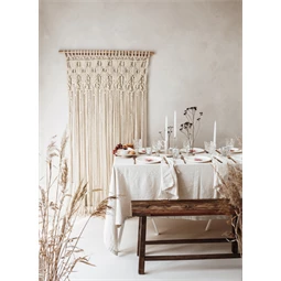 Makramé törtfehér 94,5x171 cm