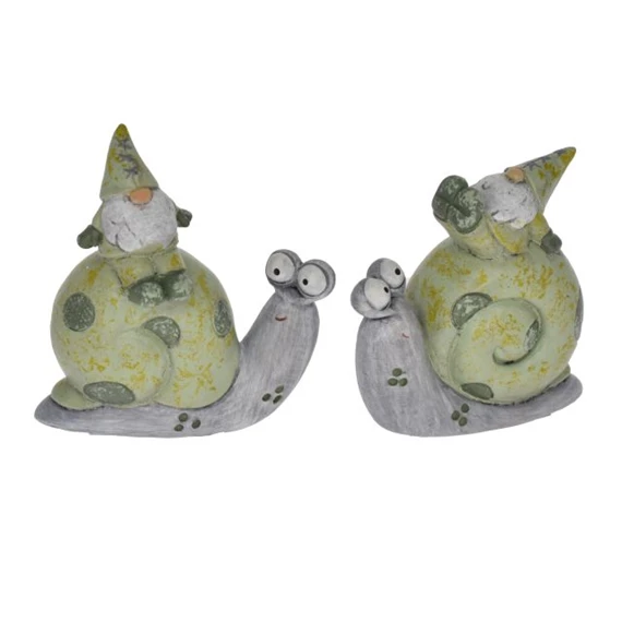 Manó csigaháton ülő 7x3x8 cm 2 féle