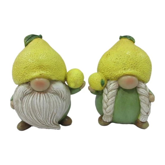 Manó fiú, lány citromsapkában 9x7,5x13 cm 2 féle