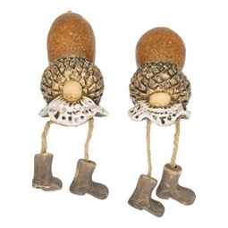 Manó makk kalapban, lógólábú 8,7x6x8,7 cm 2 féle