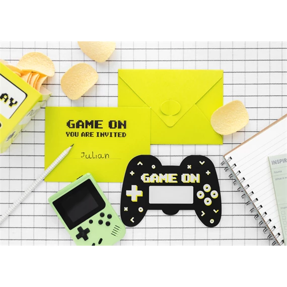 Meghívók gamepad formában, vegyes S/6