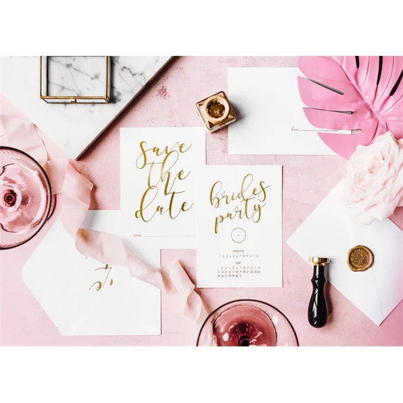 Meghívók save the date fehér S/10