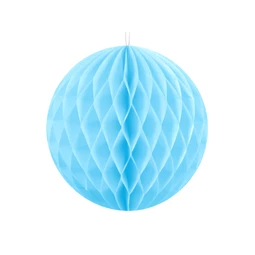 Méhsejt dekor gömb égkék 10 cm