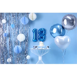 Méhsejt dekor gömb égkék 10 cm