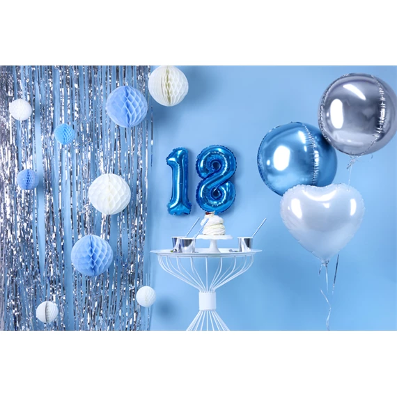 Méhsejt dekor gömb égkék 10 cm