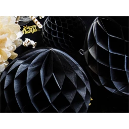 Méhsejt dekor gömb fekete 10 cm