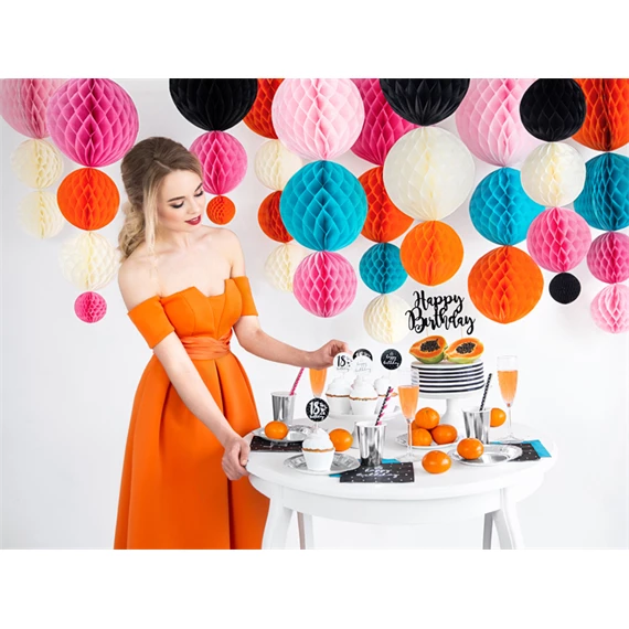 Méhsejt dekor gömb fekete 20 cm