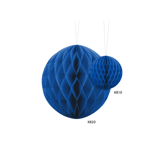 Méhsejt dekor gömb kék 20 cm