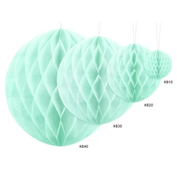 Méhsejt dekor gömb világos menta 20 cm