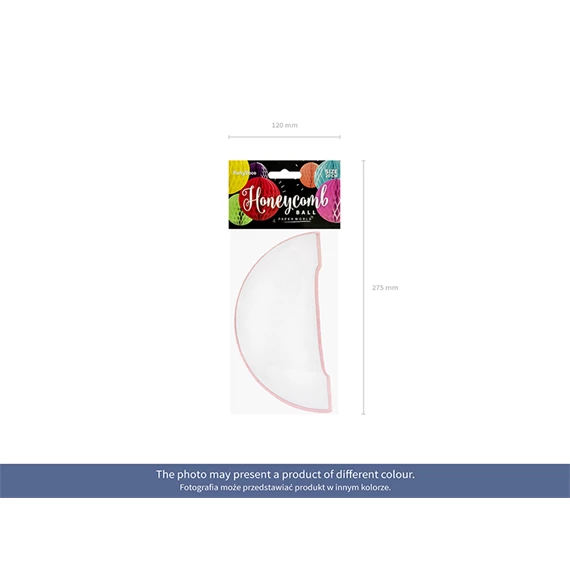 Méhsejt dekor gömb világoskék 20 cm