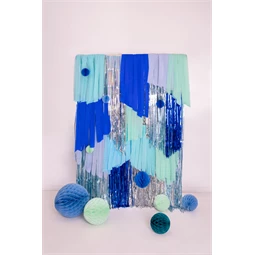 Méhsejt dekor gömb világoskék 40 cm