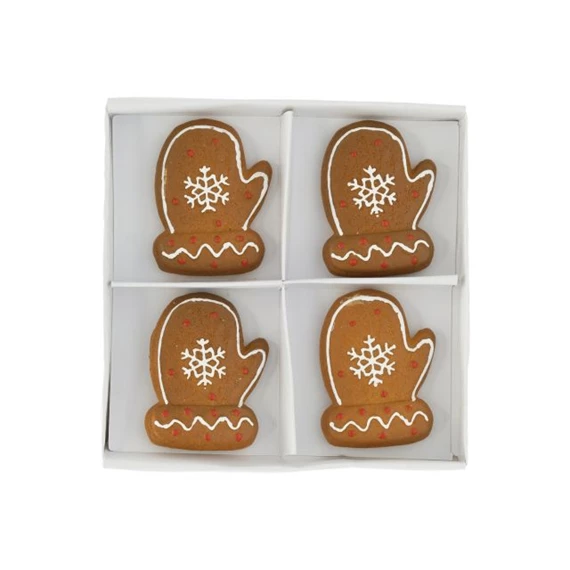 Mézeskalács kesztyű, öntapadós 3,8x4,5x0,8 cm S/4