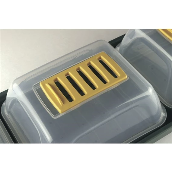 Mini üvegház, 3 rekeszes 22x17,5x13 cm S/3