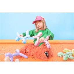 Modellező pasztell lufi 130 cm pumpával, vegyes S/30