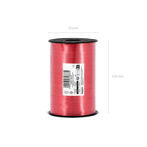 Műanyag szalag piros 5 mm x 225 m