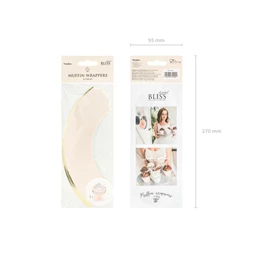 Muffin papír 4,8x7,6x4,6 cm rószaszín S/6