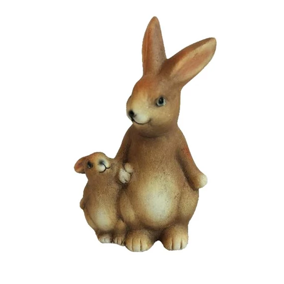 Nyúl kisnyúllal, álló 9,3x6,1x13,5 cm