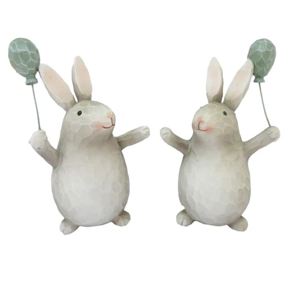 Nyúl lufival, álló 8,5x7x15,5 cm 2féle
