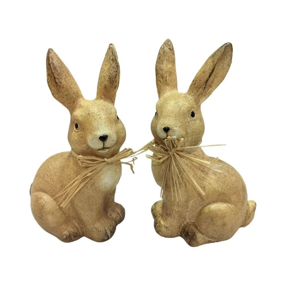 Nyúl masnival ülő 16x11x24,5 cm