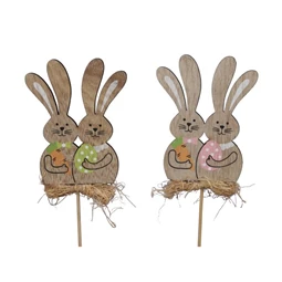 Nyúl répával, tojással, betűzős 6,5x9 cm S/10