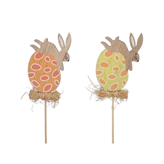 Nyúl tojással, betűzős 7,5 cm 2 féle S/12