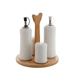 Olaj- és ecettartó szett 17x17x19 cm S/4