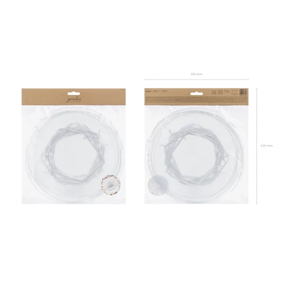 Organza tasakok fehér 25 cm S/10