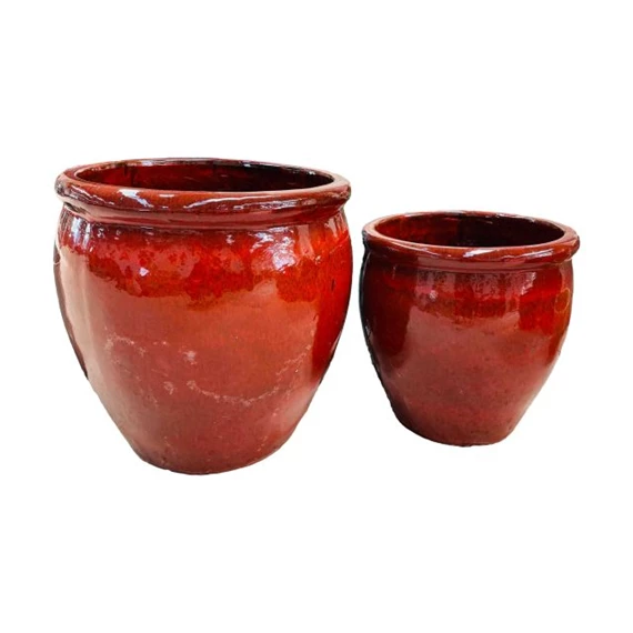 Óriás kaspó szett gömbölyű kül-, beltéri, fagyálló 65x65, 50x50, 40x40 cm S/3