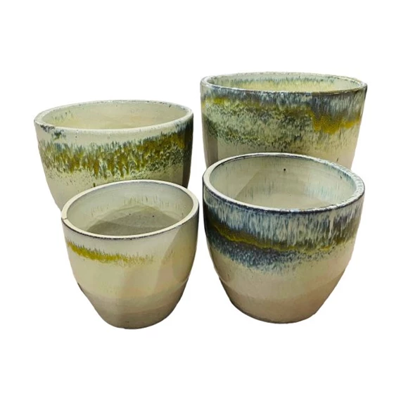 Óriás kaspó szett kül-, beltéri, fagyálló 59x50, 49x42, 39x34, 31x27 cm S/4