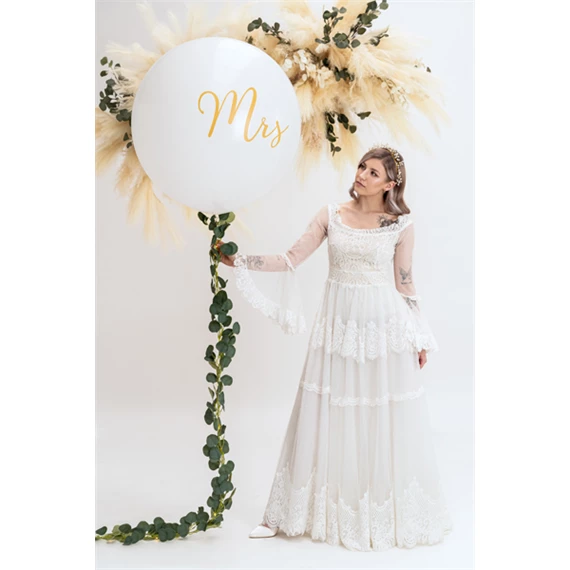 Óriás lufi 1 m mrs fehér