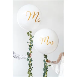 Óriás lufi 1 m mrs fehér