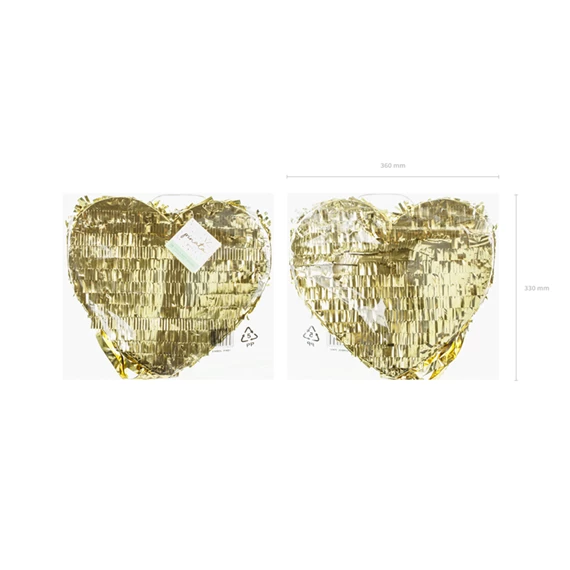 Pinata összehajtható szív alakú 36x32x10 cm