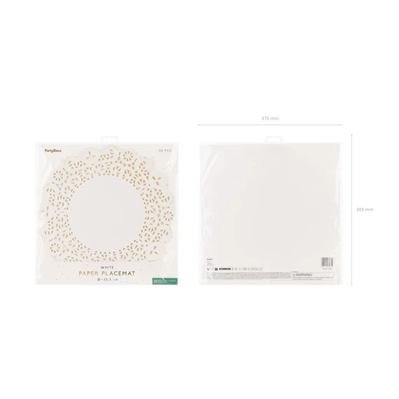 Papír alátét csipke 35,5 cm fehér S/50