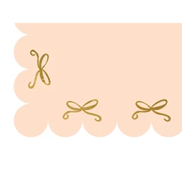 Papír asztalterítő masnik rózsaszín 180 x 120 cm