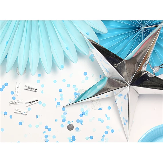 Papír csillag 45 cm ezüst